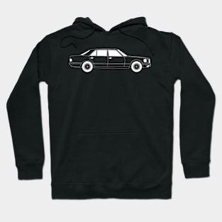 Benz 560 SEC White Outline Hoodie